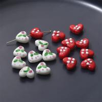 Mundgeblasene Lampwork Perlen, Herz, DIY, keine, 15x18mm, Bohrung:ca. 1.5mm, verkauft von PC