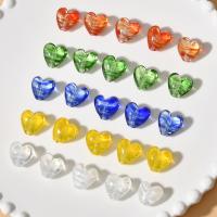 Ručno lampwork perle, Srce, možete DIY, više boja za izbor, 17mm, Rupa:Približno 1.9mm, Prodano By PC