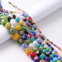 Millefiori Scheibe Lampwork Perlen, DIY & verschiedene Größen vorhanden, gemischte Farben, verkauft per ca. 13.78 ZollInch Strang