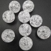 Transparent Acrylic Beads Round DIY & crackle clear Sold By Lot