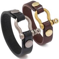 Cowhide Bracelet with Zinc Alloy fashion jewelry & Unisex Sold By PC