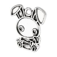 Zinc Alloy Animal Pendants Rabbit antique silver color plated Unisex nickel lead & cadmium free Approx 2mm Sold By KG