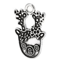 Zinc Alloy Animal Pendants Deer antique silver color plated Unisex nickel lead & cadmium free Approx 2.5mm Sold By KG