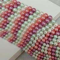 South Sea Shell Beads Shell Pearl Round plated DIY mixed colors nickel lead & cadmium free Sold Per Approx 14.96 Inch Strand