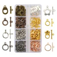Zinc Alloy Toggle Clasp with Plastic Box plated DIY mixed colors nickel lead & cadmium free Sold By Box