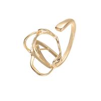 Brass Pad Ring Base gold color plated Adjustable & for woman Sold By PC