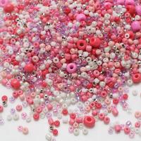 Gemengde Glass Seed Beads, Seedbead, Ronde, plated, DIY, meer kleuren voor de keuze, 2-4mm, Verkocht door Bag
