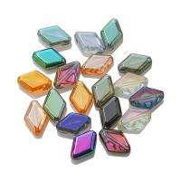 Rhombus Crystal Gyöngyök, Kristály, Rombusz, galvanizált, DIY, több színt a választás, 11x15mm, Által értékesített PC