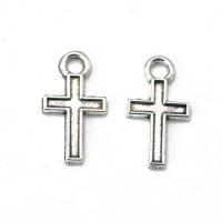 Zinc Alloy Cross Pendants antique silver color plated DIY nickel lead & cadmium free Sold By PC