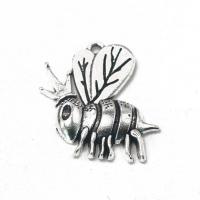 Zinc Alloy Animal Pendants Bee antique silver color plated DIY nickel lead & cadmium free Sold By PC