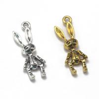 Zinc Alloy Animal Pendants Rabbit plated DIY nickel lead & cadmium free Sold By PC