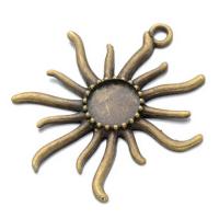 Zinc Alloy Pendant Cabochon Setting Sun plated DIY nickel lead & cadmium free Sold By PC