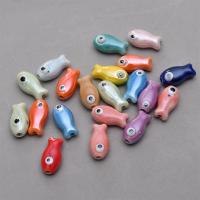 Porcelain Jewelry Beads Fish DIY & evil eye pattern Approx 2.6mm Sold By PC