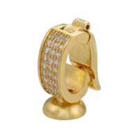 Brass Enhancer Bail plated micro pave cubic zirconia Sold By PC