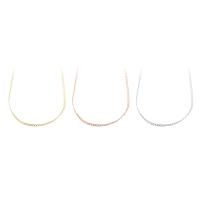 Brass Curb Chain plated fashion jewelry & DIY 2mm Length 17.5 Inch Sold By Bag