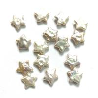 Gėlo vandens perlų pakabučiai, Žvaigždė, poliruotas, Pasidaryk pats & ne skylė, baltas, 12mm, Pardavė PC