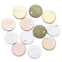 Zinc Alloy Tag Charm Round plated DIY nickel lead & cadmium free Approx 2mm Sold By PC
