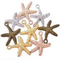 Zinc Alloy Animal Pendants Starfish plated DIY nickel lead & cadmium free Approx 4.5mm Sold By PC