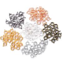 Zink-Legierung Spring Ring Verschluss, Messing, plattiert, DIY, keine, frei von Nickel, Blei & Kadmium, 8x9mm, Bohrung:ca. 2mm, verkauft von PC