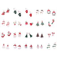 Zinek Vánoční Přívěsky, DIY & různé styly pro výběr & smalt, více barev na výběr, nikl, olovo a kadmium zdarma, 10-25mm, 40PC/Bag, Prodáno By Bag