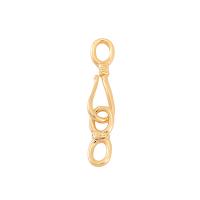 Brass Hook and Eye Clasp real gold plated DIY nickel lead & cadmium free Approx Sold By Bag