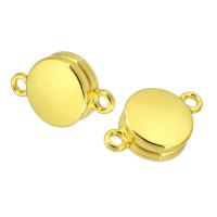 Zinc Alloy Magnetic Clasp Flat Round gold color plated DIY Approx 1.5mm Sold By PC