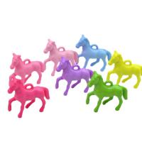 Solidne kolorowe koraliki akrylowe, Akryl, Koń, dla obu płci, dostępnych więcej kolorów, 46.50x38.60x13.20mm, około 97komputery/torba, sprzedane przez torba