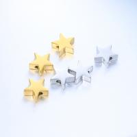 Stainless Steel Beads 304 Stainless Steel Star gold color plated DIY Sold By PC