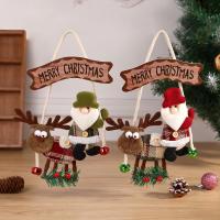 Wood Christmas Door Hanger, handmade, cute, more colors for choice, 330x210mm, Sold By PC