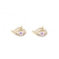Cubic Zirconia Micro Pave Brass Earring Dolphin gold color plated micro pave cubic zirconia & for woman & enamel Sold By Pair