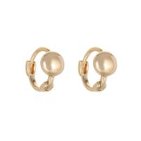 Messing Huggie Hoop Earring, gold plated, verschillende stijlen voor de keuze & voor vrouw, 11x10mm, Verkocht door pair