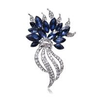 Rhinestone Brooch Zinc Alloy with Crystal plated fashion jewelry & for woman & with rhinestone nickel lead & cadmium free Sold By PC