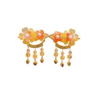 Zinc Alloy Children Hair Accessories with Plastic handmade 2 pieces & for children & with rhinestone Sold By PC