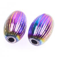 Zinc Alloy Jewelry Beads Oval colorful plated DIY Sold By PC