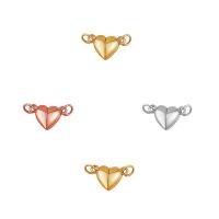 Zinc Alloy Magnetic Clasp Heart plated DIY nickel lead & cadmium free Sold By PC