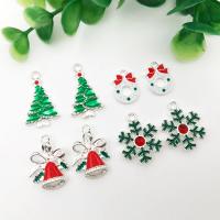 Sinkkiseos Christmas riipukset, Joulun suunnittelu & eri tyylejä valinta & emali, nikkeli, lyijy ja kadmium vapaa, Myymät PC