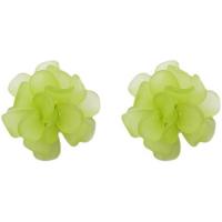 Acrylic Jewelry Earring Flower Korean style & for woman 30mm Sold By Pair