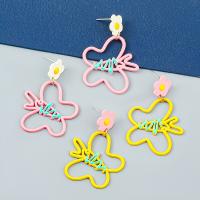 Zinc Alloy Drop Earrings Butterfly painted fashion jewelry & for woman Sold By Pair