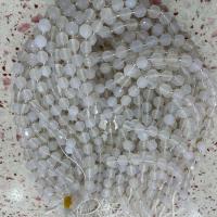 Přírodní bílý achát korálky, Bílá Achát, s Skleněné perličky, Lucerna, DIY & různé velikosti pro výběr & tváří, bílý, Prodáno za Cca 14.96 inch Strand