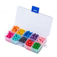 Wood Beads with Plastic Box DIY mixed colors Sold By Box