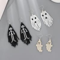 Seedbead Drop Earring Halloween Design & fashion jewelry & for woman nickel lead & cadmium free Sold By Pair