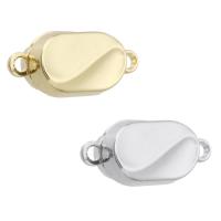 Zinc Alloy Magnetic Clasp Ellipse plated DIY & with magnetic nickel lead & cadmium free Approx 1mm Sold By Set