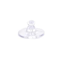 Plastic Ear Nut Component Saucer DIY clear Sold By Bag