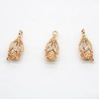 Cubic Zirconia Micro Pave Brass Pendant Oil Lamp high quality gold color plated micro pave cubic zirconia Sold By PC