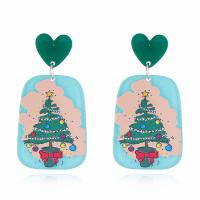 Christmas Earrings Acetate Christmas Design & fashion jewelry & for woman nickel lead & cadmium free Sold By Pair