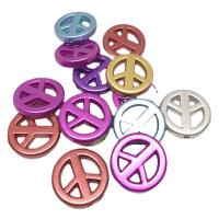 Acrylic Jewelry Beads Peace Logo stoving varnish DIY mixed colors Approx Sold By Bag