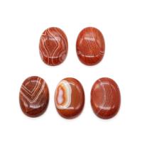 Agate Cabochon Lace Agate Ellipse DIY & no hole red Sold By PC