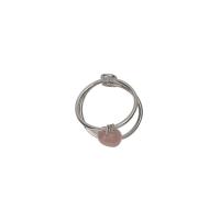 Agate Finger Ring Iron with Agate plated Adjustable & fashion jewelry & for woman Sold By PC