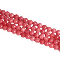 Rhodonite Beads, Runde, poleret, du kan DIY & forskellig størrelse for valg, rød, Solgt Per Ca. 14.96 inch Strand