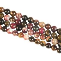 Tourmaline Beads, Round, polished, DIY & different size for choice, mixed colors, Sold Per Approx 14.96 Inch Strand